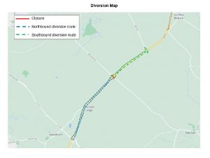 Map of diversion route