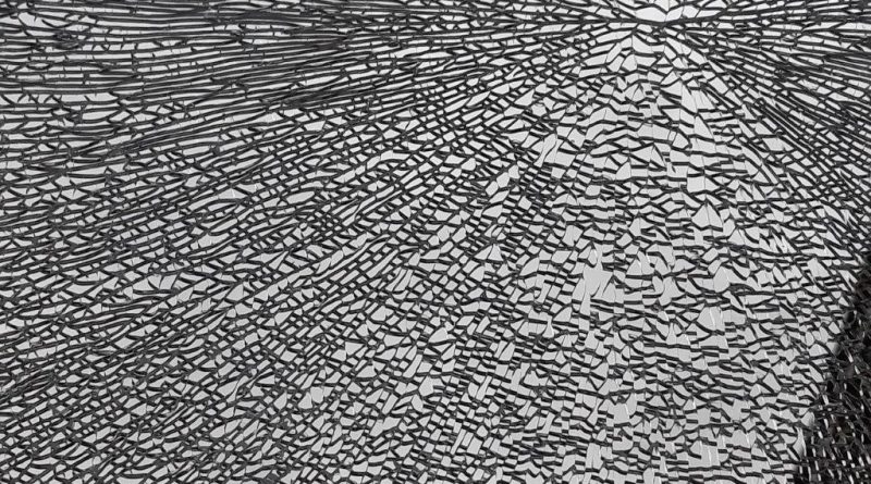Shattered pane of glass