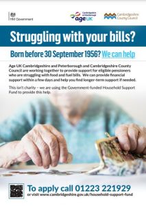 Image of poster for the Household Support Fund