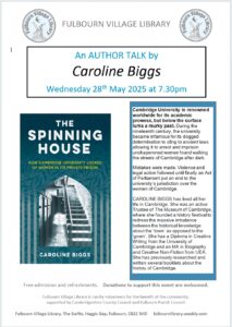Author Talk Caroline Biggs @ Fulbourn Village Library